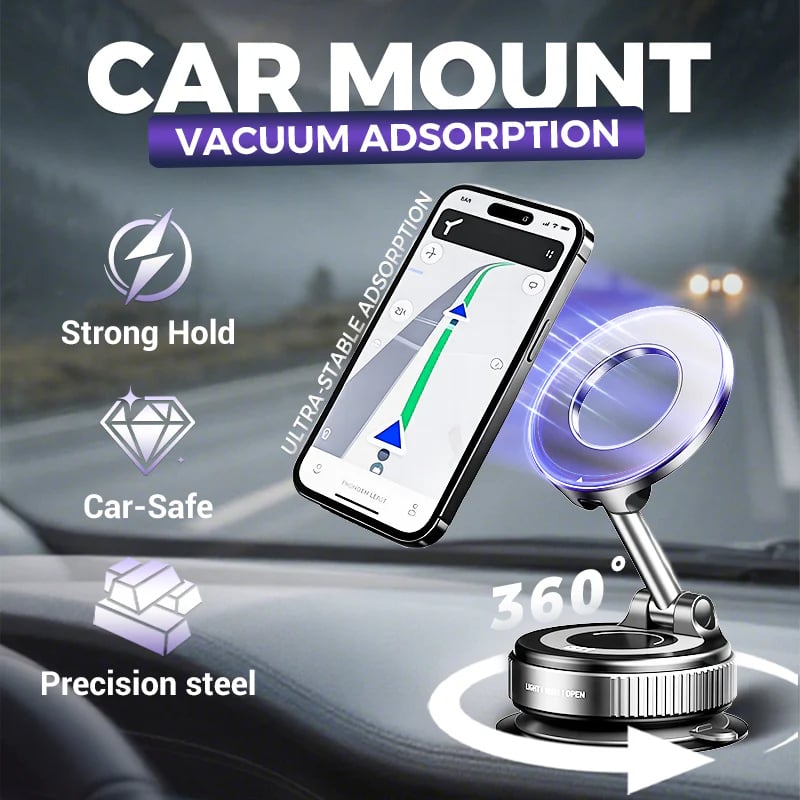 🏆Flash Sale⚡ 2.5K+ SOLD! Almost Gone-💥Retractable Car Phone Mount - 360° Magnetic Holder